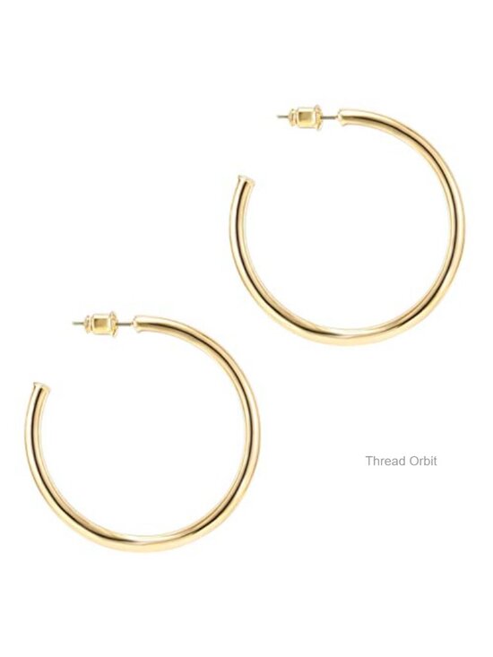 Jewelry - 14K Gold Plated Chunky Hoop Earrings for Women - 45mm